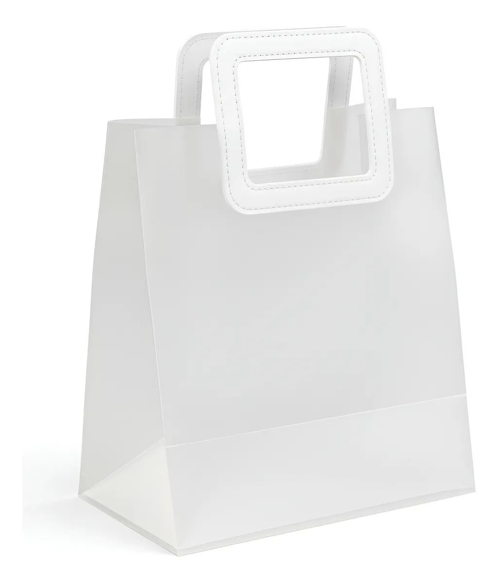 SACOLA PLASTICA ALCA COURO QUADRADA18,5 X 16X 8CM